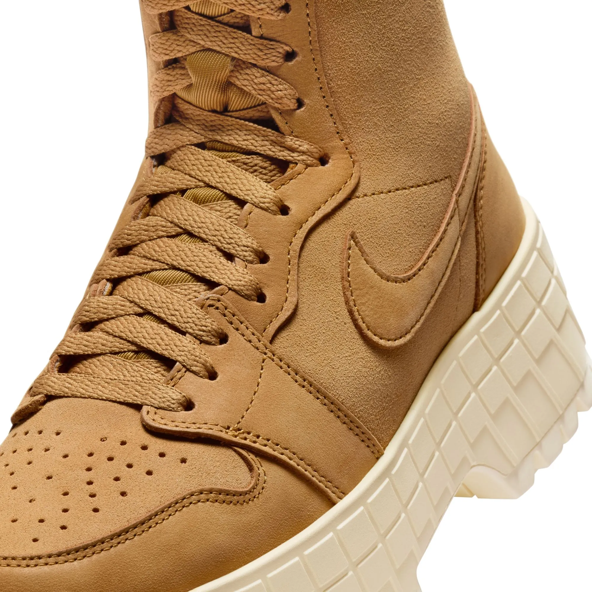 WOMEN AIR JORDAN 1 BROOKLYN WHEAT/MUSLINWHEAT