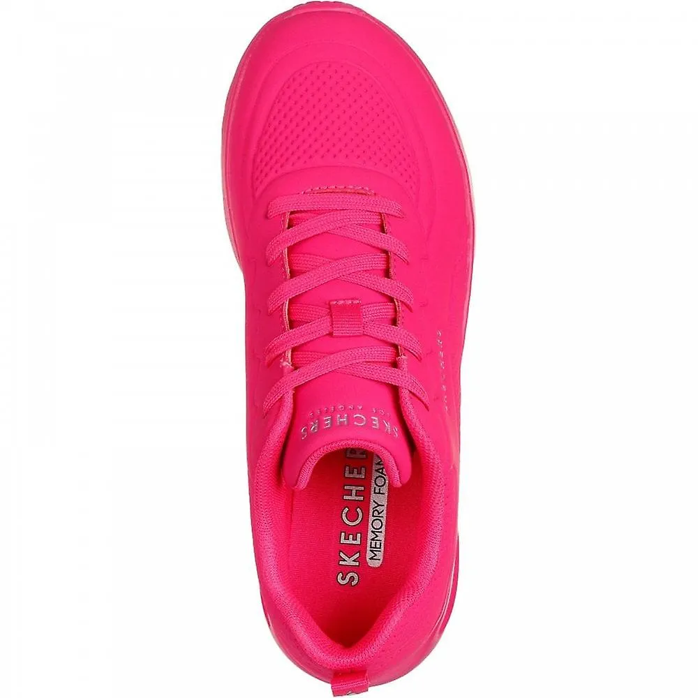 WOMEN'S SKECHERS UNO LITE  LIGHTER ONE | HOT PINK | WOMENS LACE UP TRAINERS