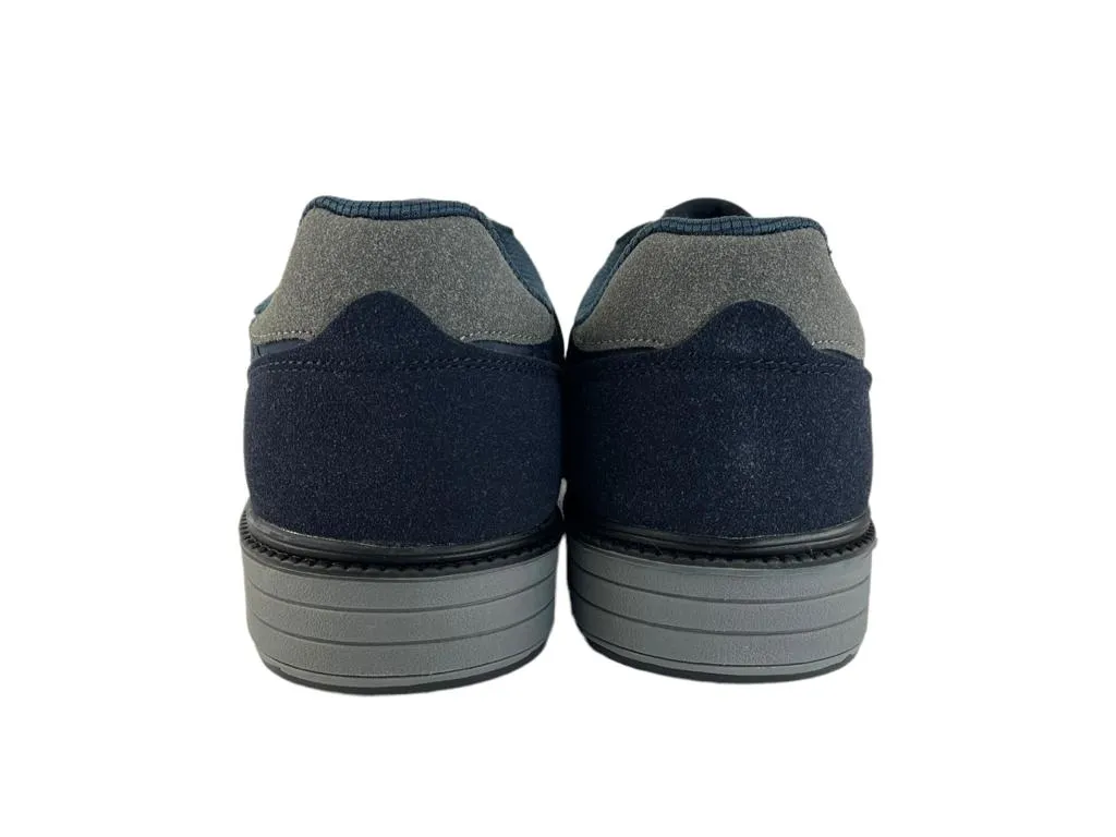 YUMAS | SNEAKERS LIGEROS DE HOMBRE NYLON ECOPIEL COMFORT LATEX AZUL MARINO SIN CORDONES MALMO