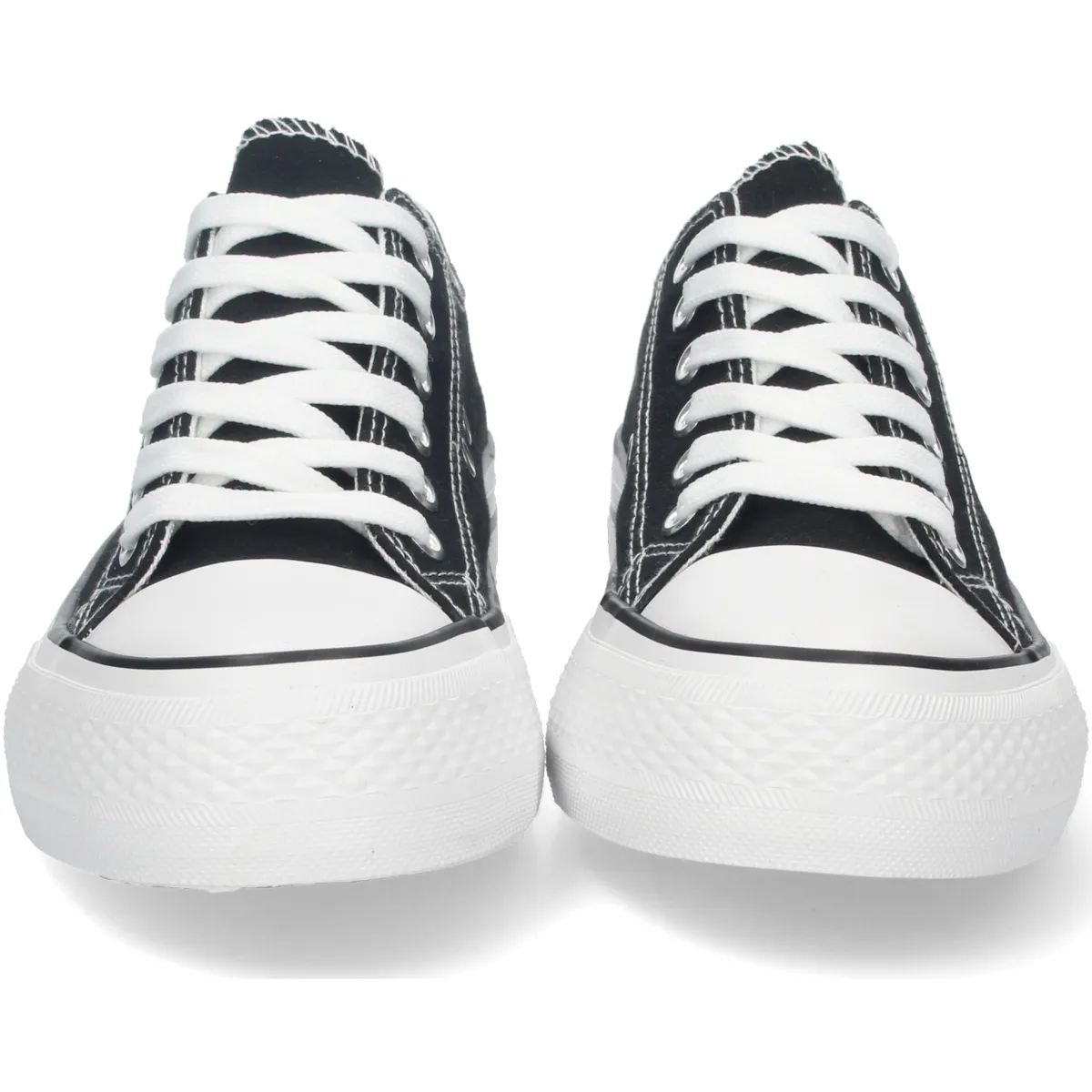 Zapatilla Plana de Lona con Cordones