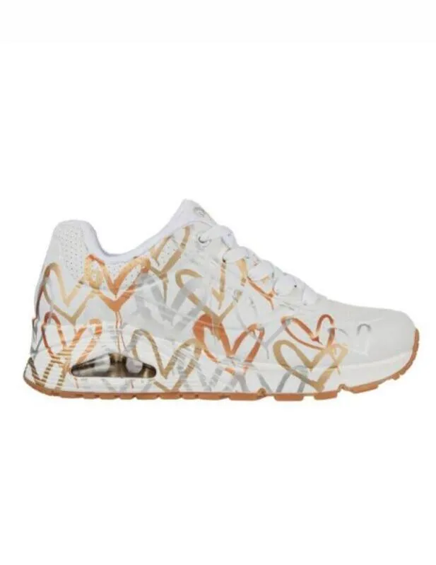 ZAPATILLA SKECHERS UNO LITEMETALLIC LOVE CORAZONES