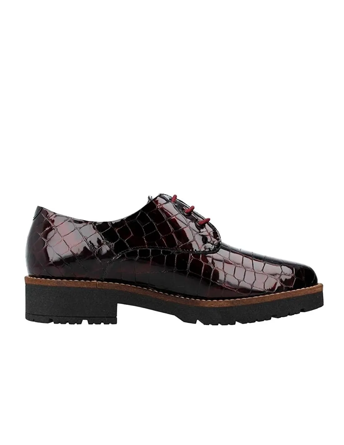 ZAPATO CORDONES MUJER PITILLOS 5370 BURDEOS