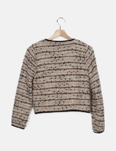 Zara Chaqueta beige jaspeada
