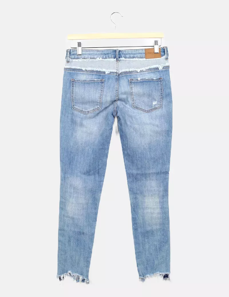 Zara Jeans skinny rotos