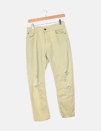 Zara Jeans verde skinny