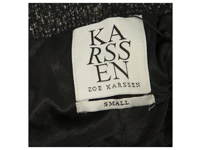 Zoe Karssen Negro Glittery Sparkly Shiny Pantalón elástico pantalón talla S 